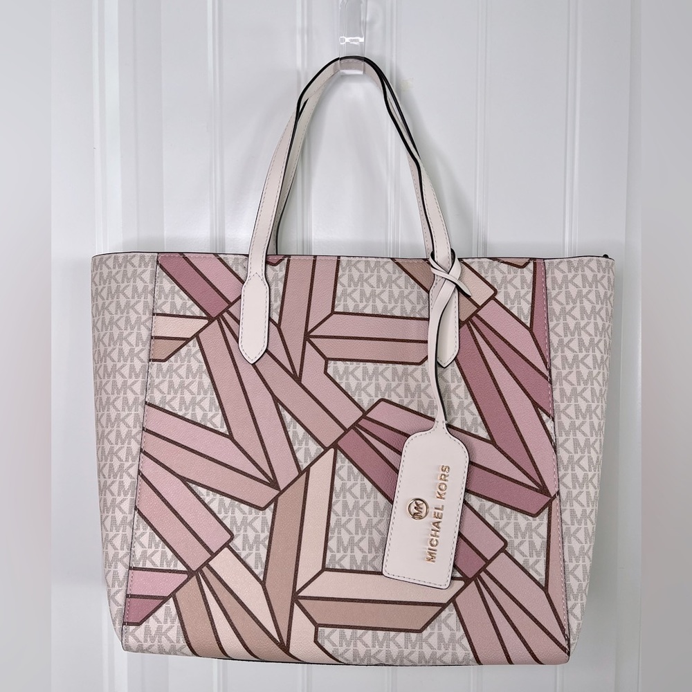 NWT Michael Michael Kors Sinclair Large East/West Smokey Rose Tote